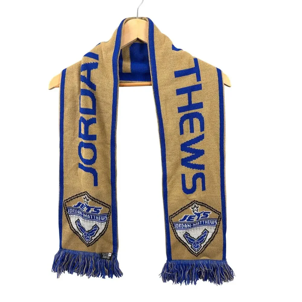 Jordan Matthews Soccer Football Supporters Scarf Blue Gold‎ Knit Acrylic Poland